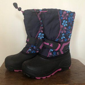 Kamik unisex waterbug snow boots floral motif. Size 2. New without box